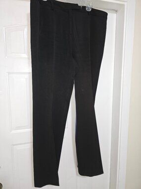 Women's Pants Black Front Zip Back Pocket Belt Loops Rafael size 14 1990s
